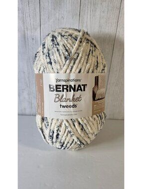 BERNAT BLANKET TWEEDS YARN IVORY TWEED SKEIN 10.5OZ SUPER BULKY 6 CROCHET KNIT